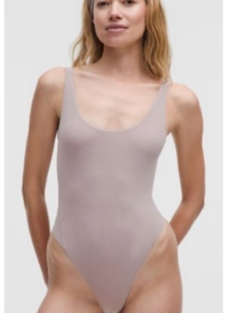 lululemon athletica Seamless Scoop Bodysuit in Taupe Pink